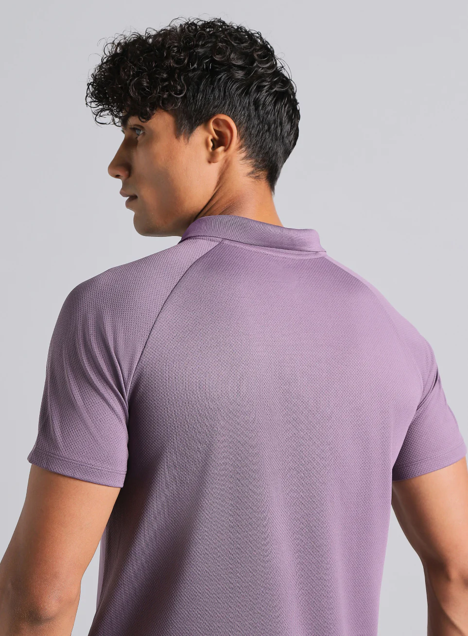 Men's Purple High Energy Performance Polo T-shirt - Image 8