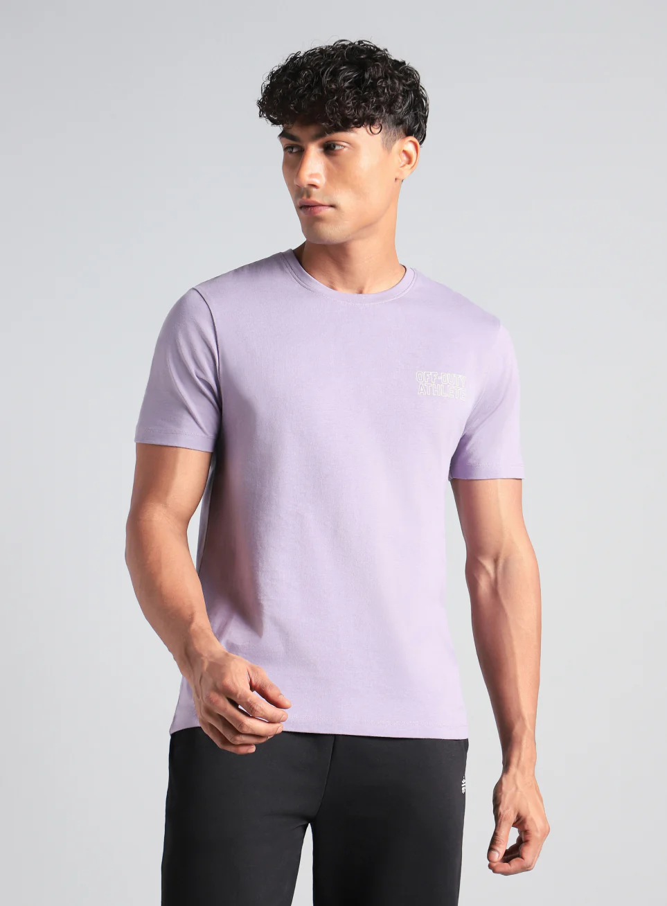 Men's Purple Off Duty Print Graphic T-shirt - Image 4