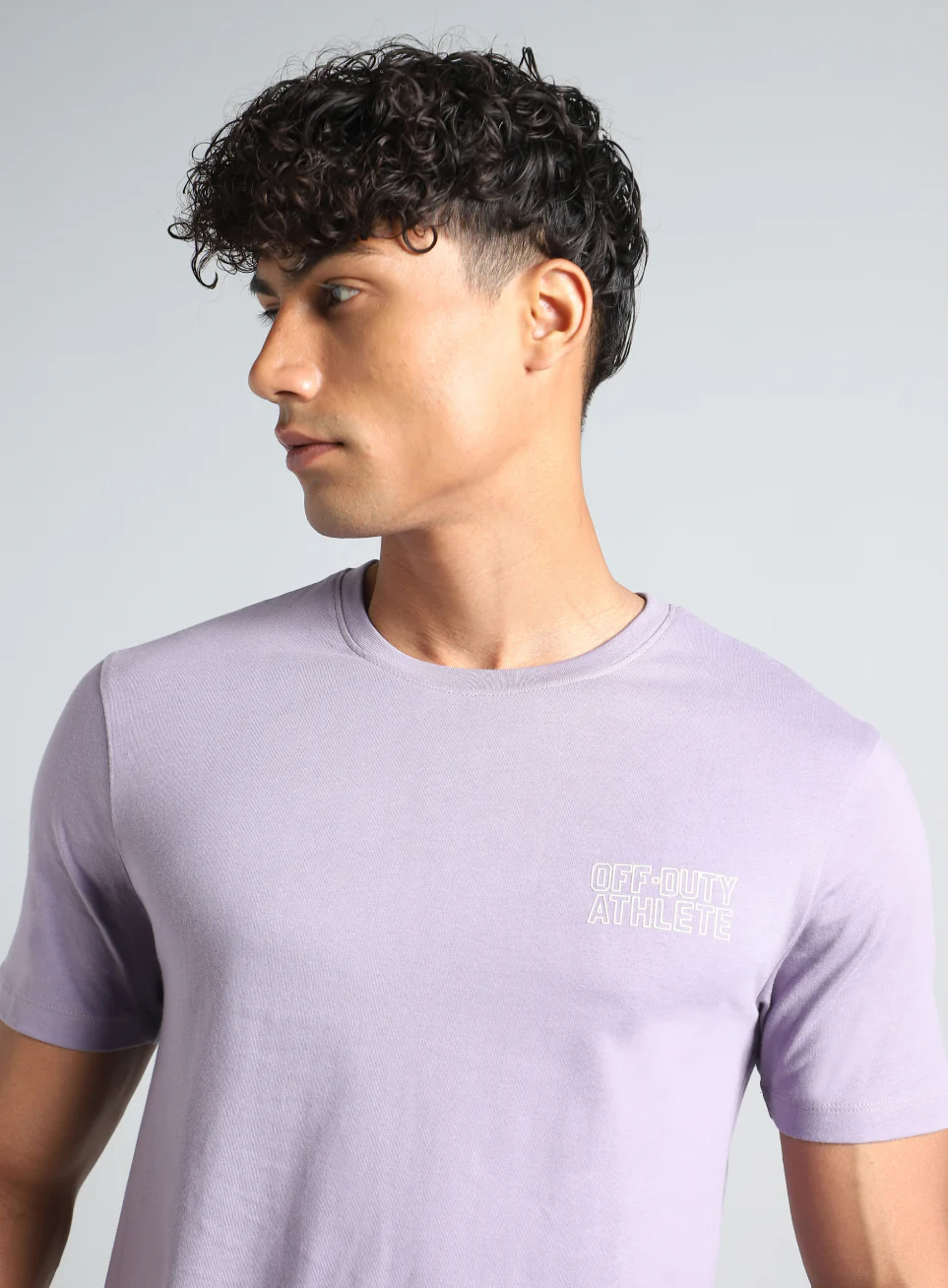 Men's Purple Off Duty Print Graphic T-shirt - Image 7