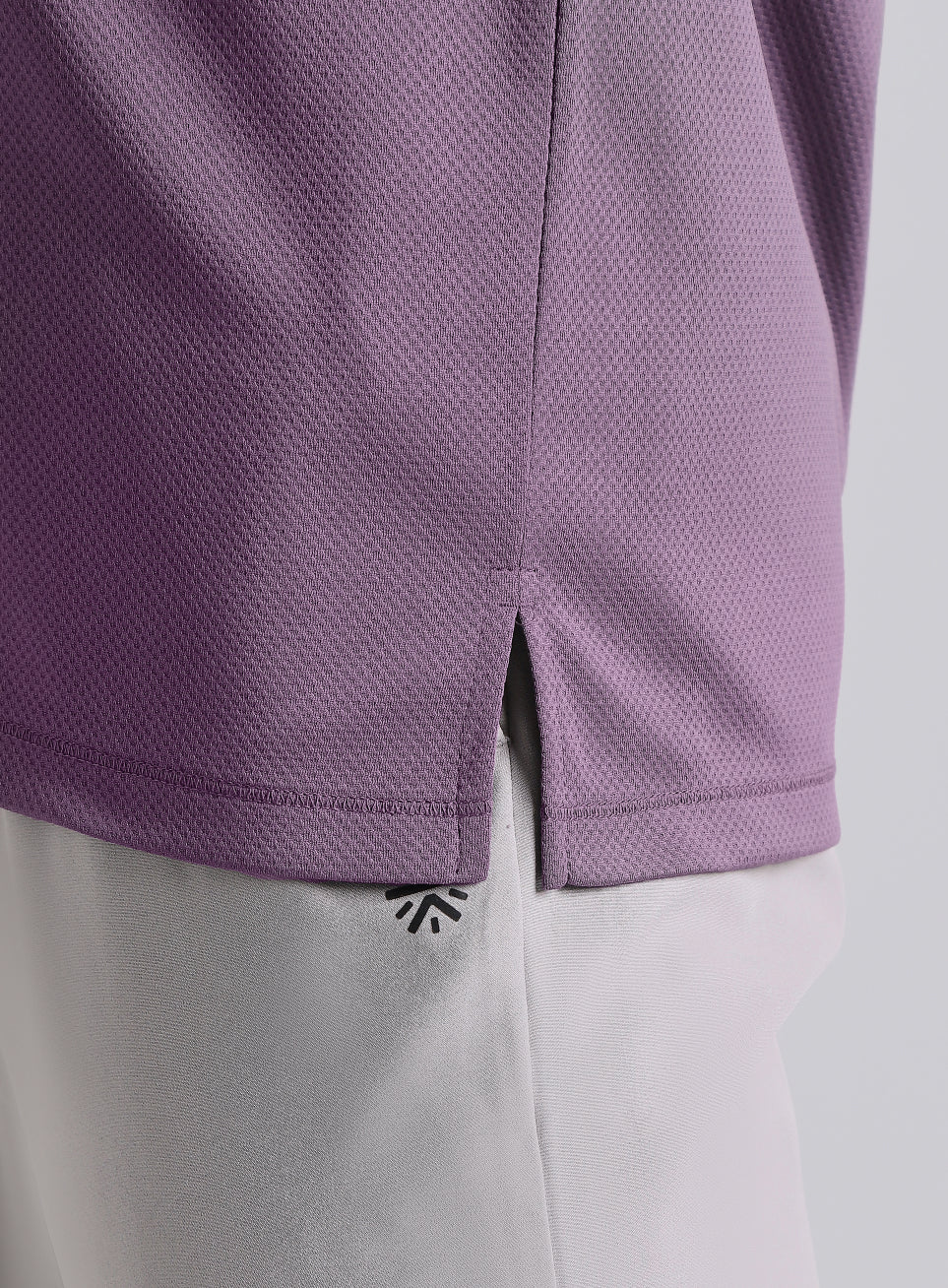 Men's Purple Performance Sculpted Polo T-shirt - Image 10