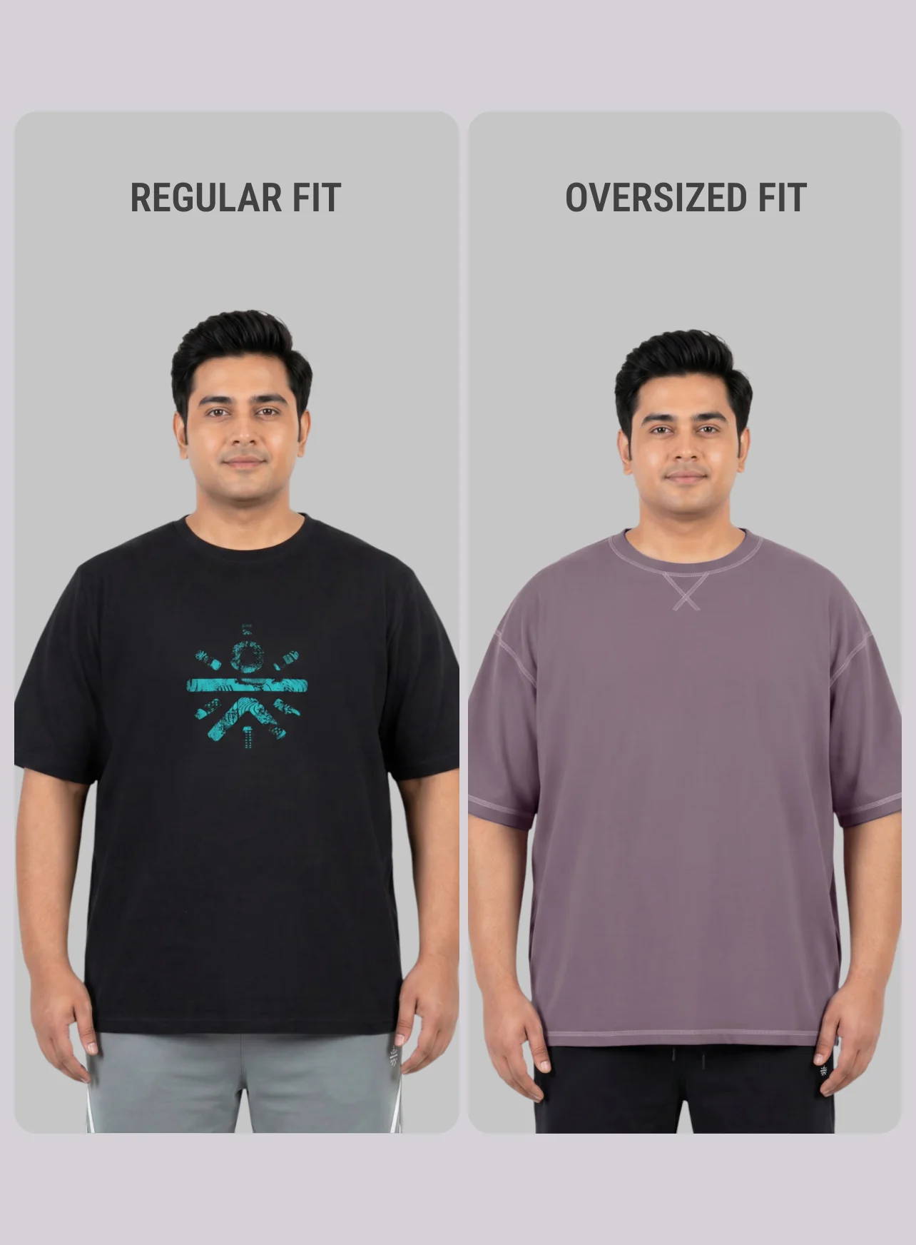 Men's Purple Play Day Plus Size Oversized Fit T-shirt - Image 10