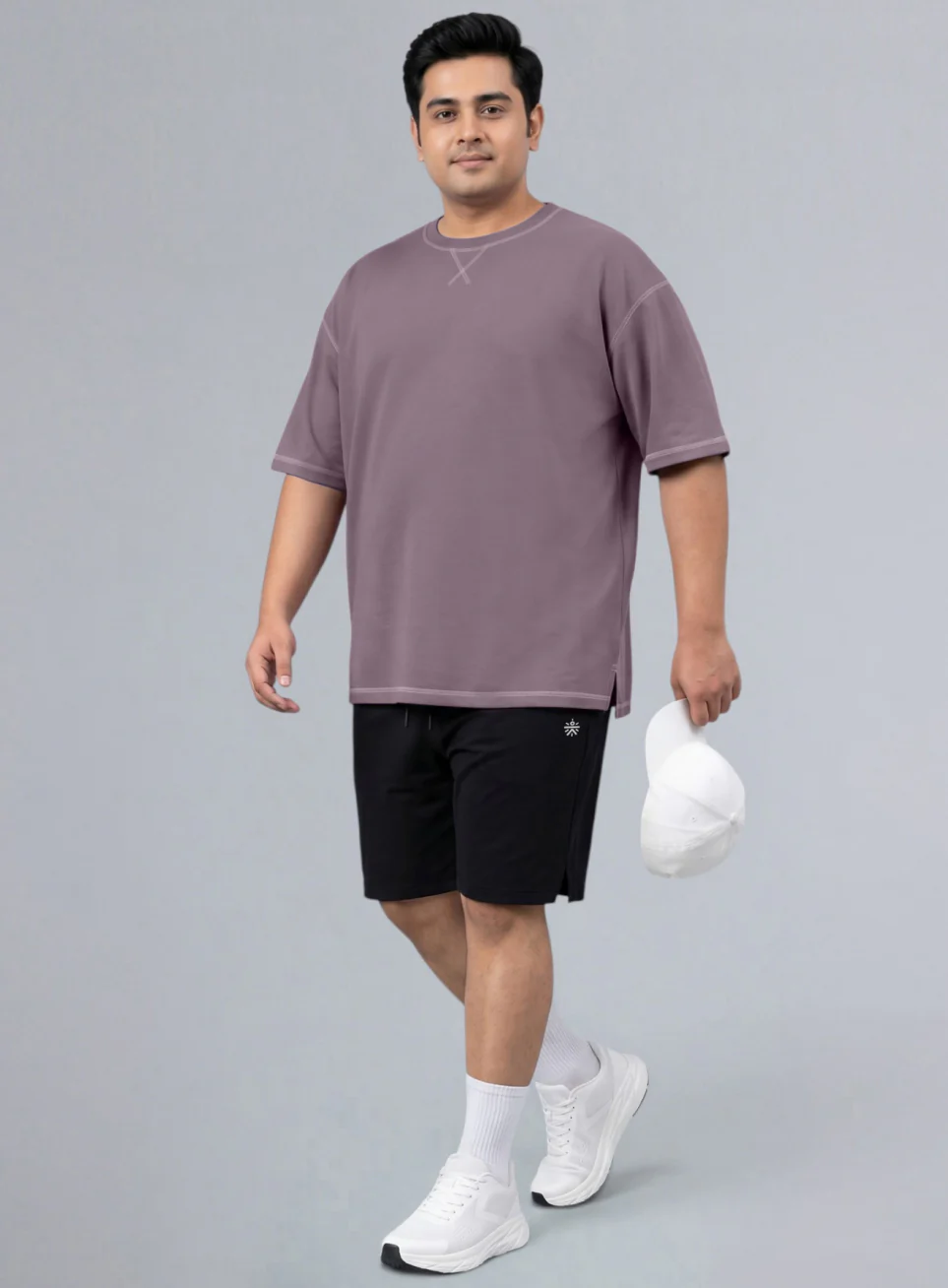 Men's Purple Play Day Plus Size Oversized Fit T-shirt - Image 3
