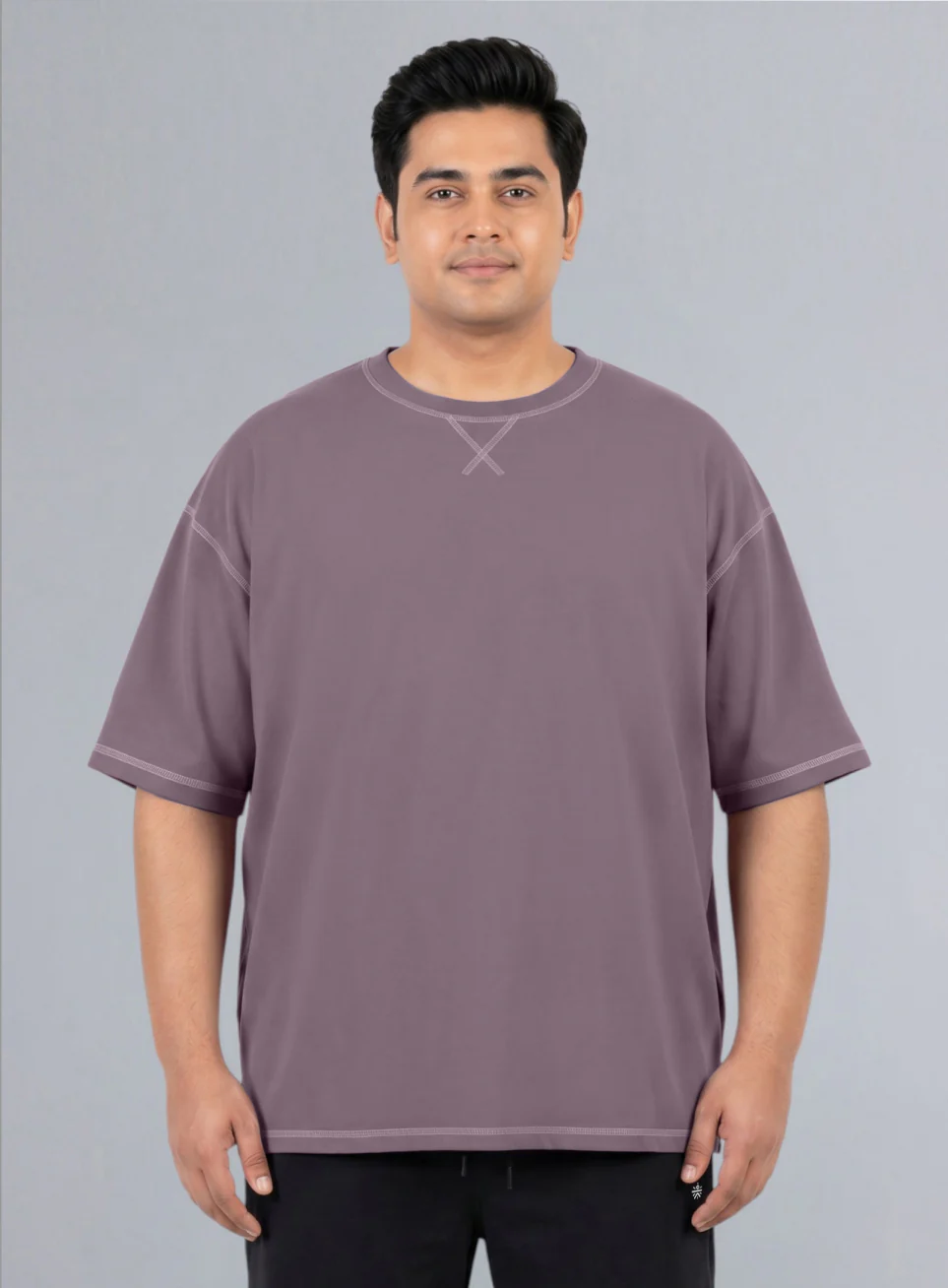 Men's Purple Play Day Plus Size Oversized Fit T-shirt - Image 4