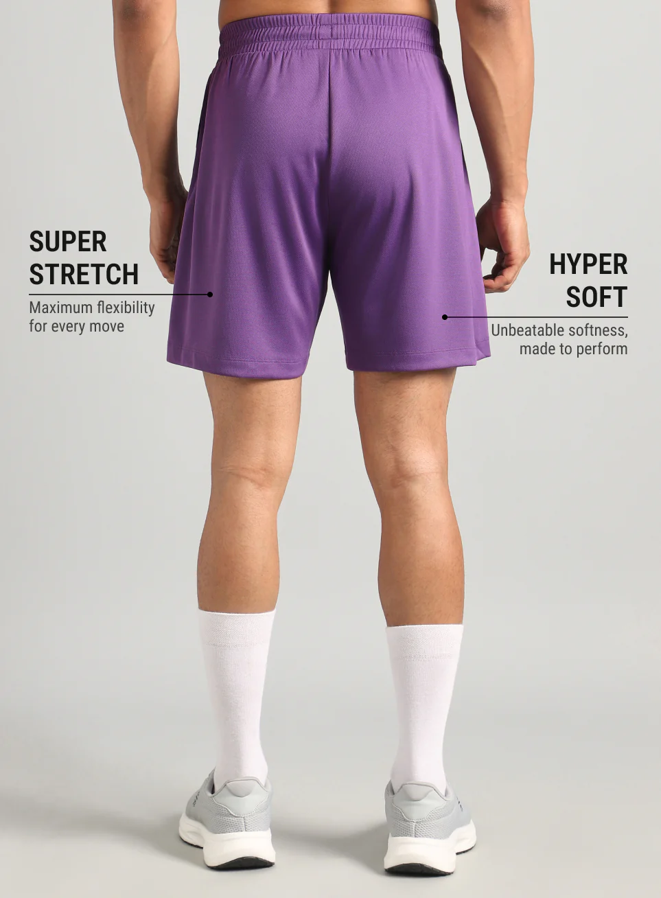 Men's Purple Power Pop Active Shorts - Image 6