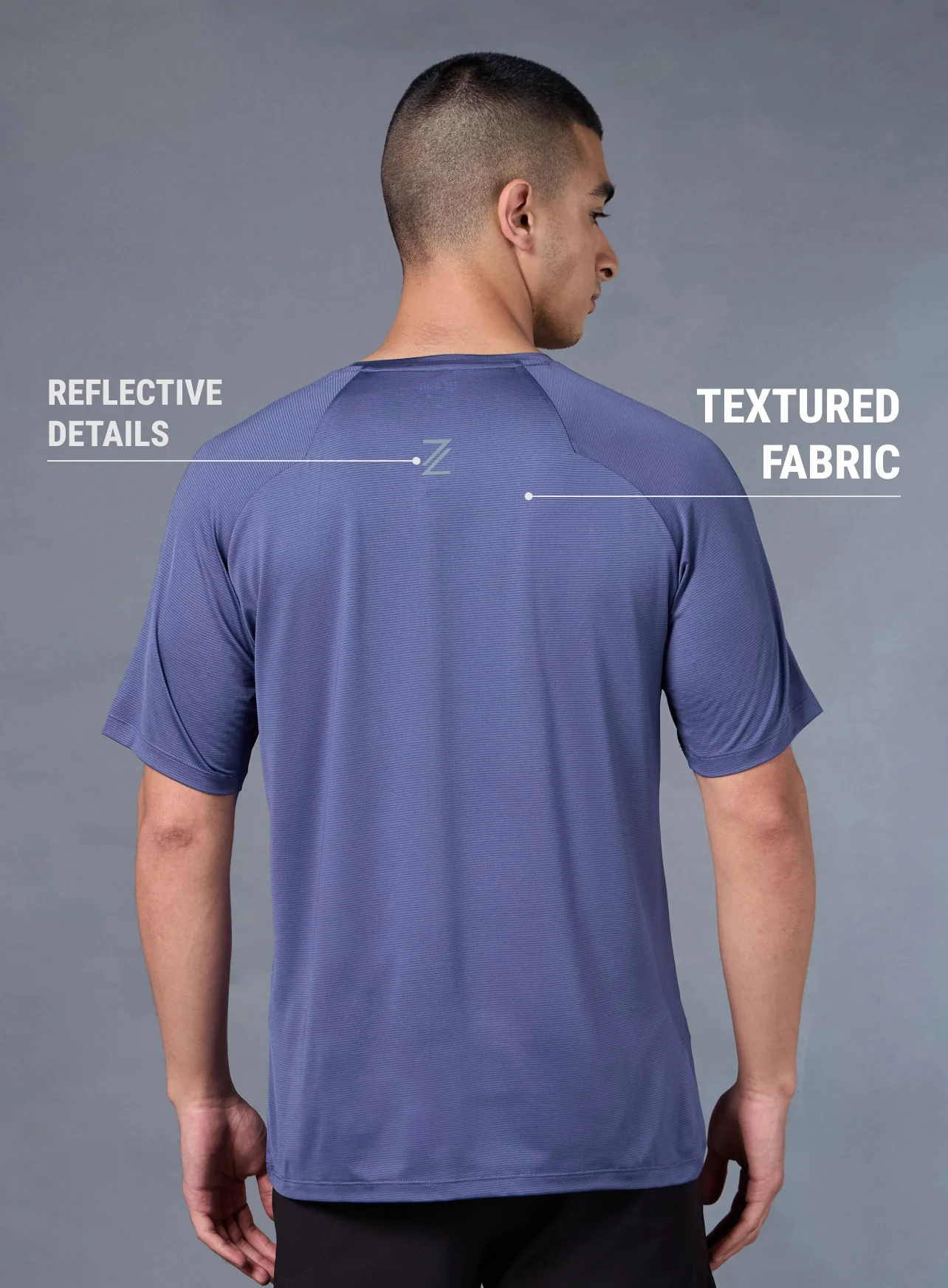 Men's Purple Run Forward T-shirt - Image 6