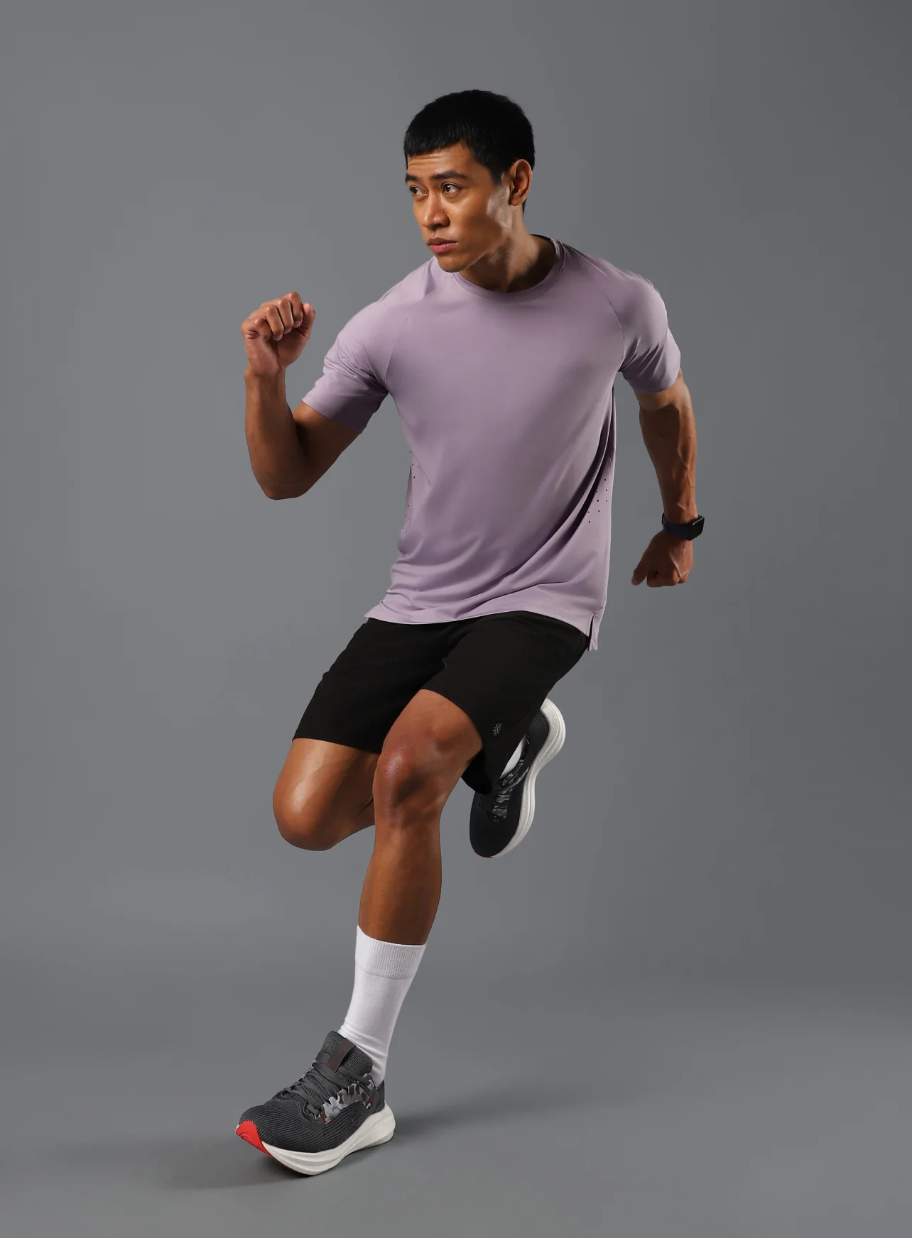 Men's Purple Run Forward T-shirt - Image 3