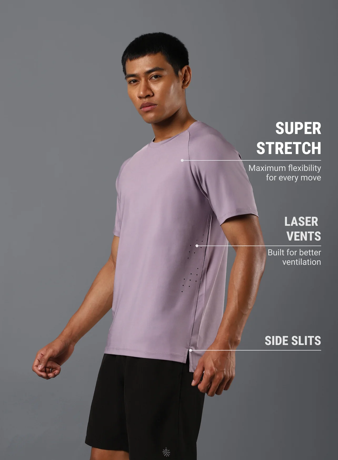 Men's Purple Run Forward T-shirt - Image 5