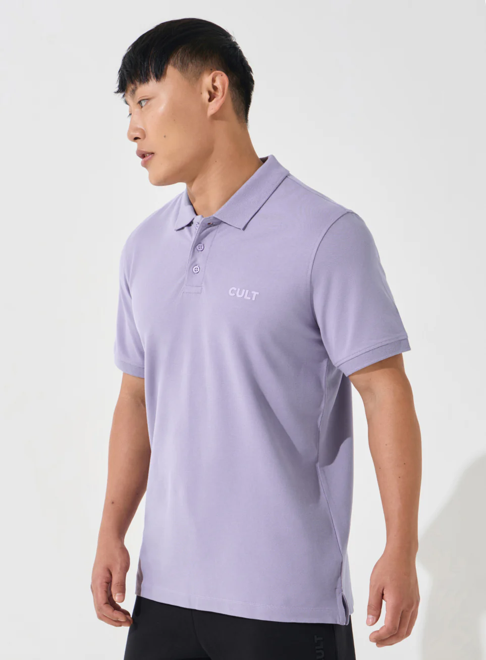 Men's Purple Soft Form Classic Polo T-shirt - Image 5
