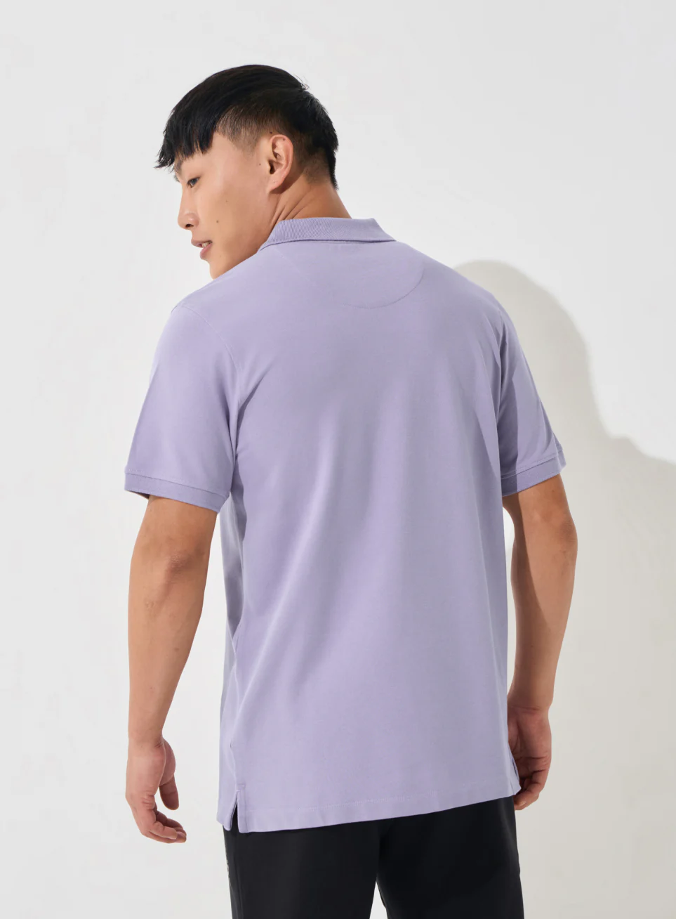 Men's Purple Soft Form Classic Polo T-shirt - Image 6