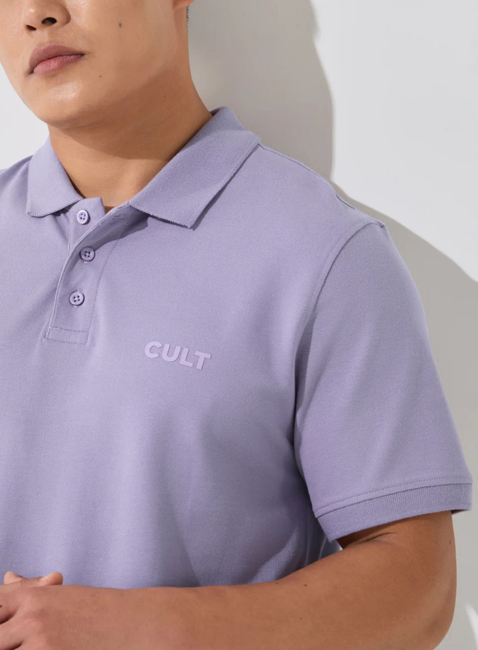 Men's Purple Soft Form Classic Polo T-shirt - Image 7