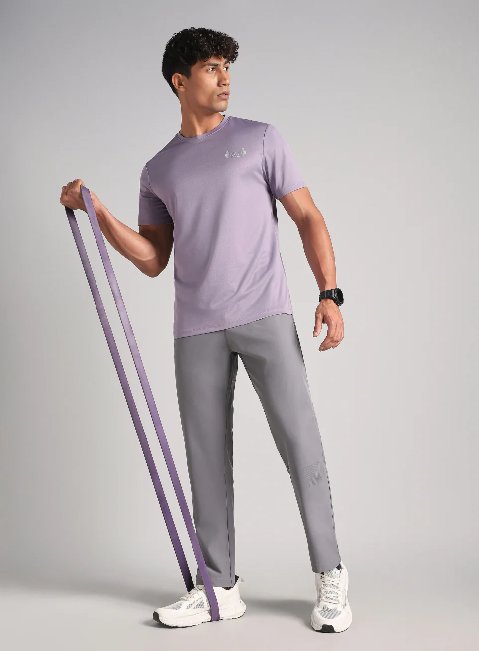 Men's Purple Training Graphic T-Shirt - Image 3