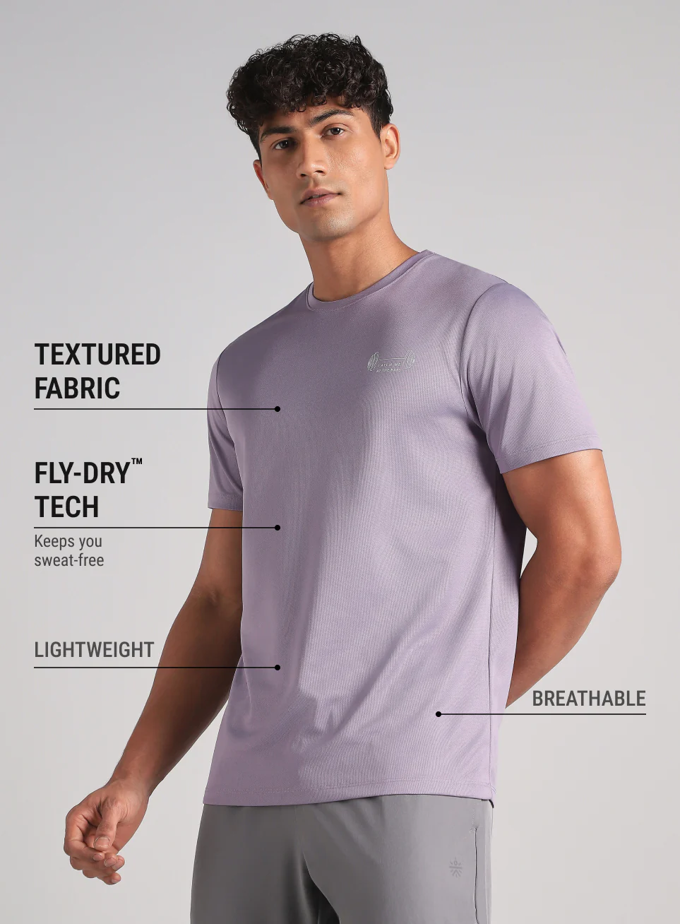 Men's Purple Training Graphic T-Shirt - Image 5