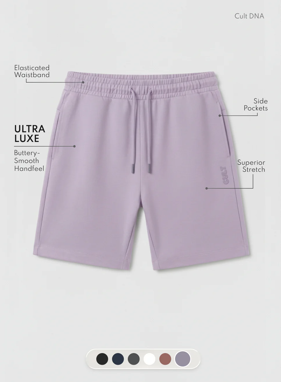 Men's Purple Ultra Luxe Classic Shorts - Image 4