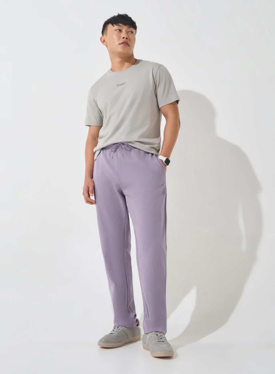 Men's Purple Ultra Luxe Classic Trackpants - Image 2