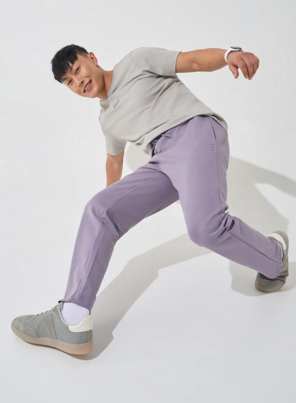 Men's Purple Ultra Luxe Classic Trackpants - Image 3