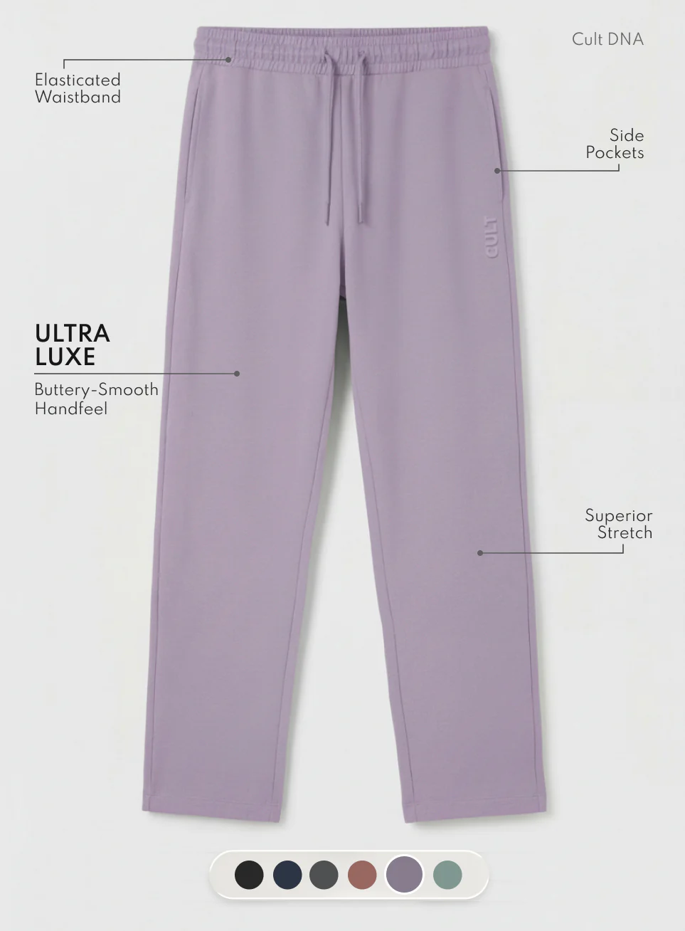 Men's Purple Ultra Luxe Classic Trackpants - Image 4