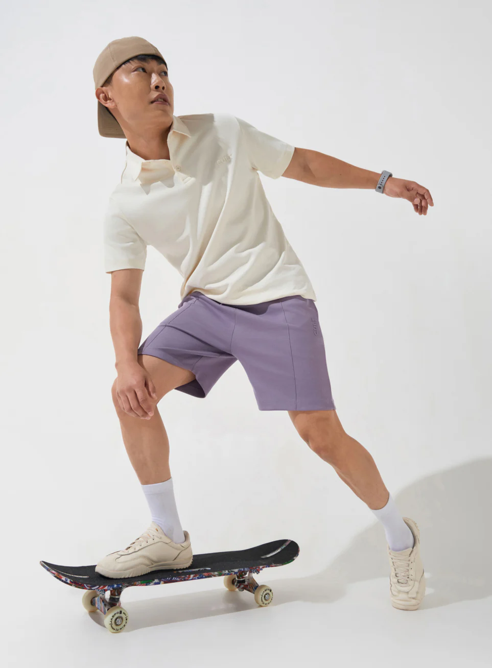 Men's Purple Ultra Luxe Tailored Shorts - Image 3