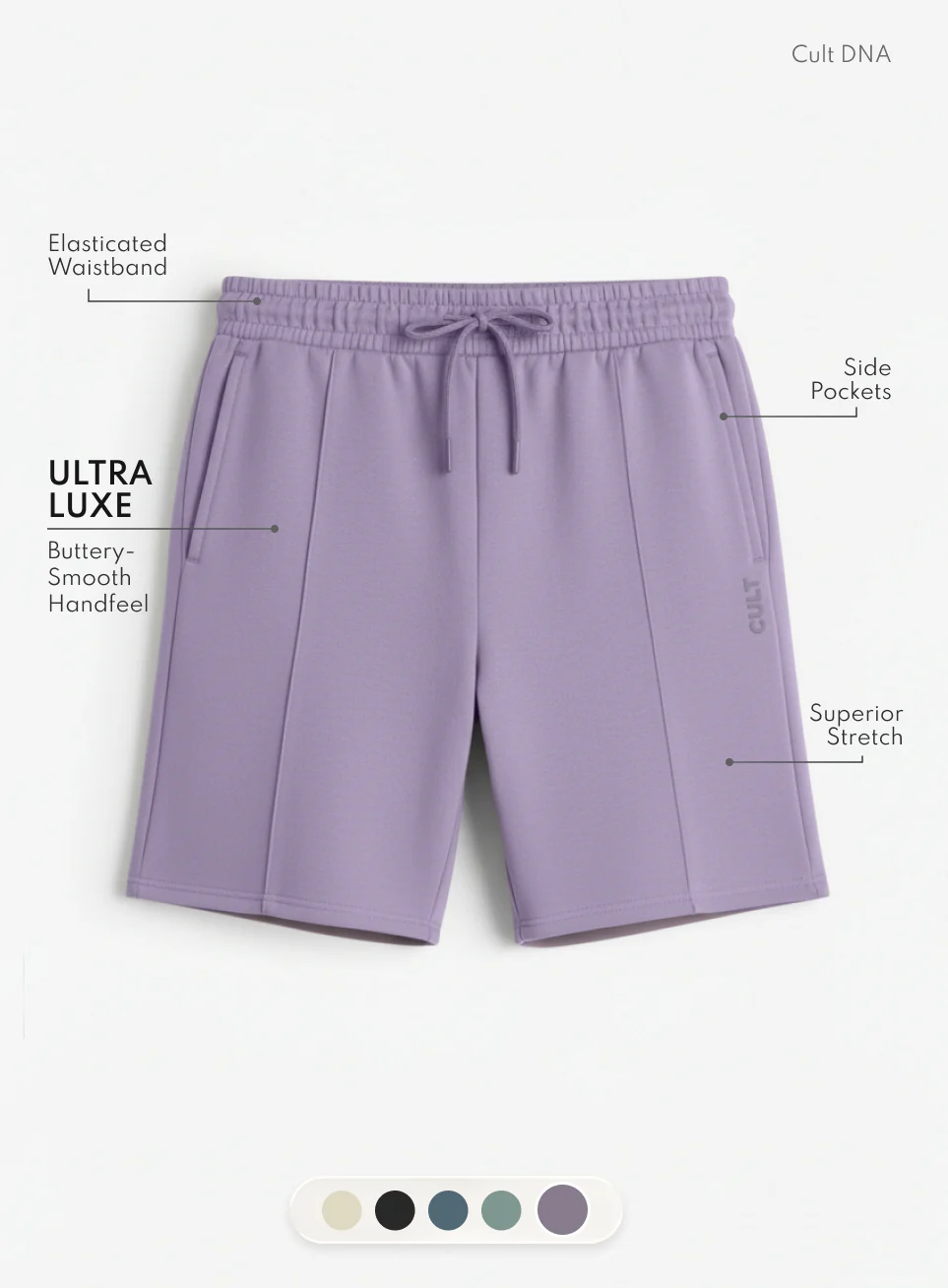 Men's Purple Ultra Luxe Tailored Shorts - Image 4