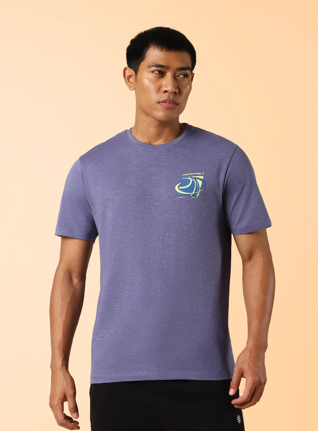 Men's Purple Unstoppable Typo T-shirt - Image 4