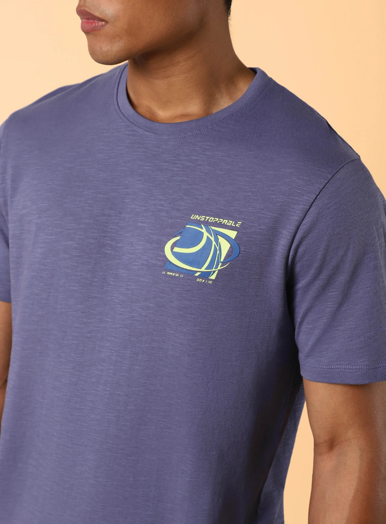 Men's Purple Unstoppable Typo T-shirt - Image 7