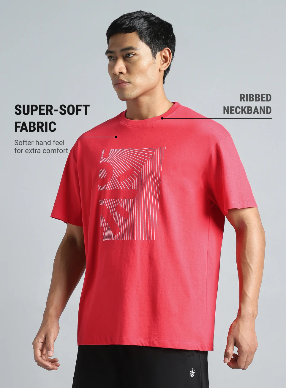 Men's Red Cult Branding Graphic T-shirt - Image 5