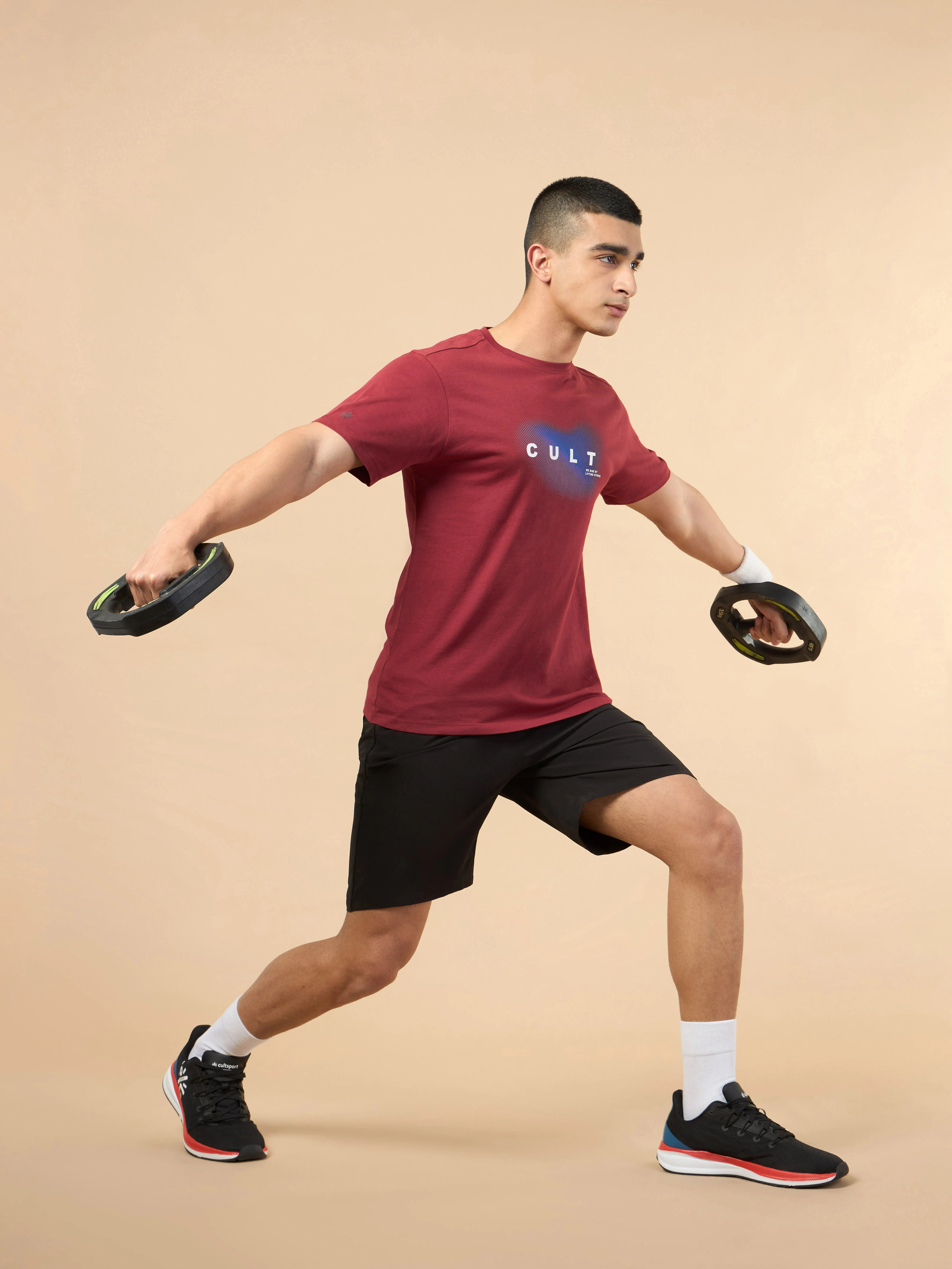 Men's Red Cult Training Graphic T-shirt - Image 3