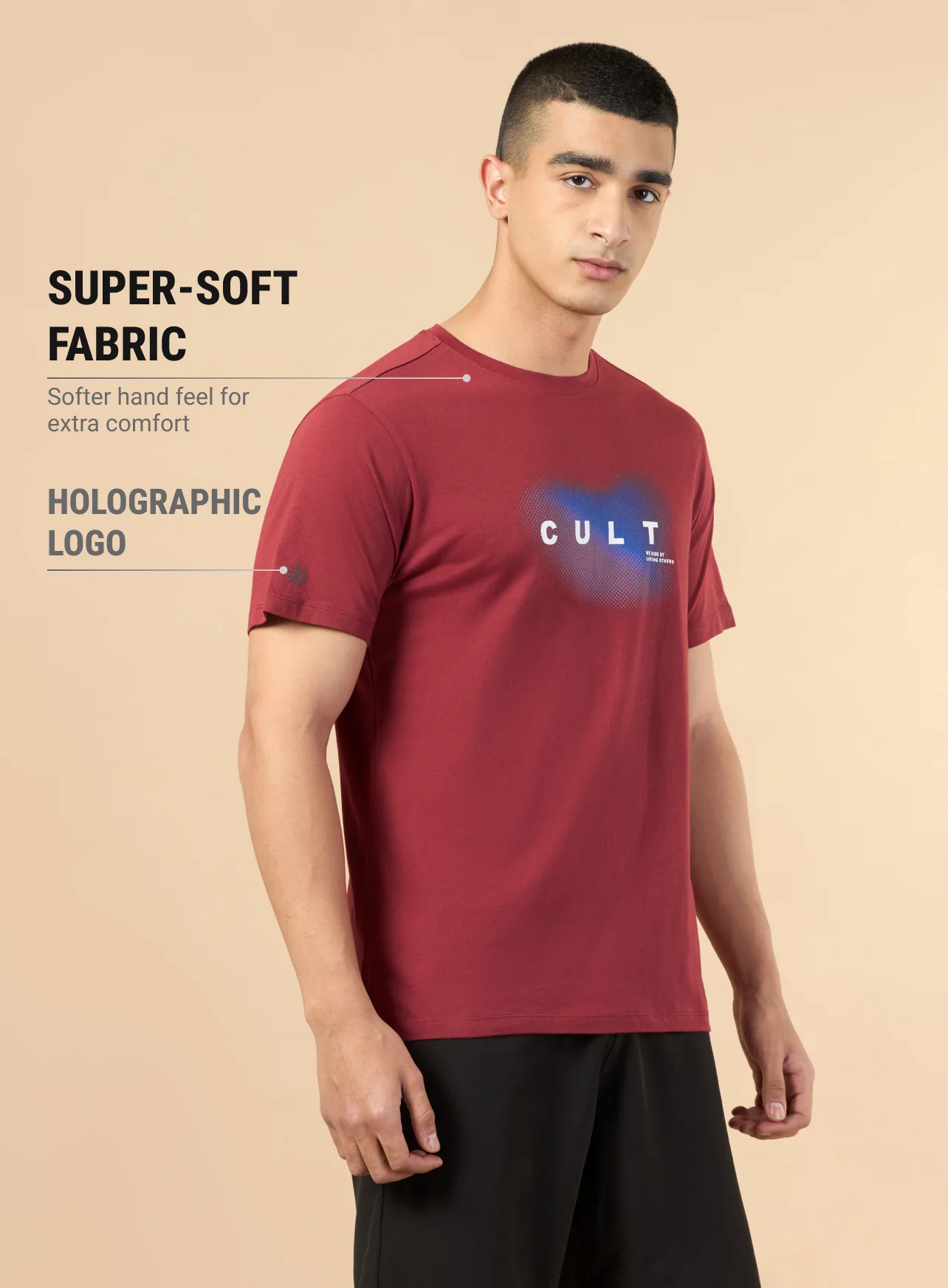 Men's Red Cult Training Graphic T-shirt - Image 5