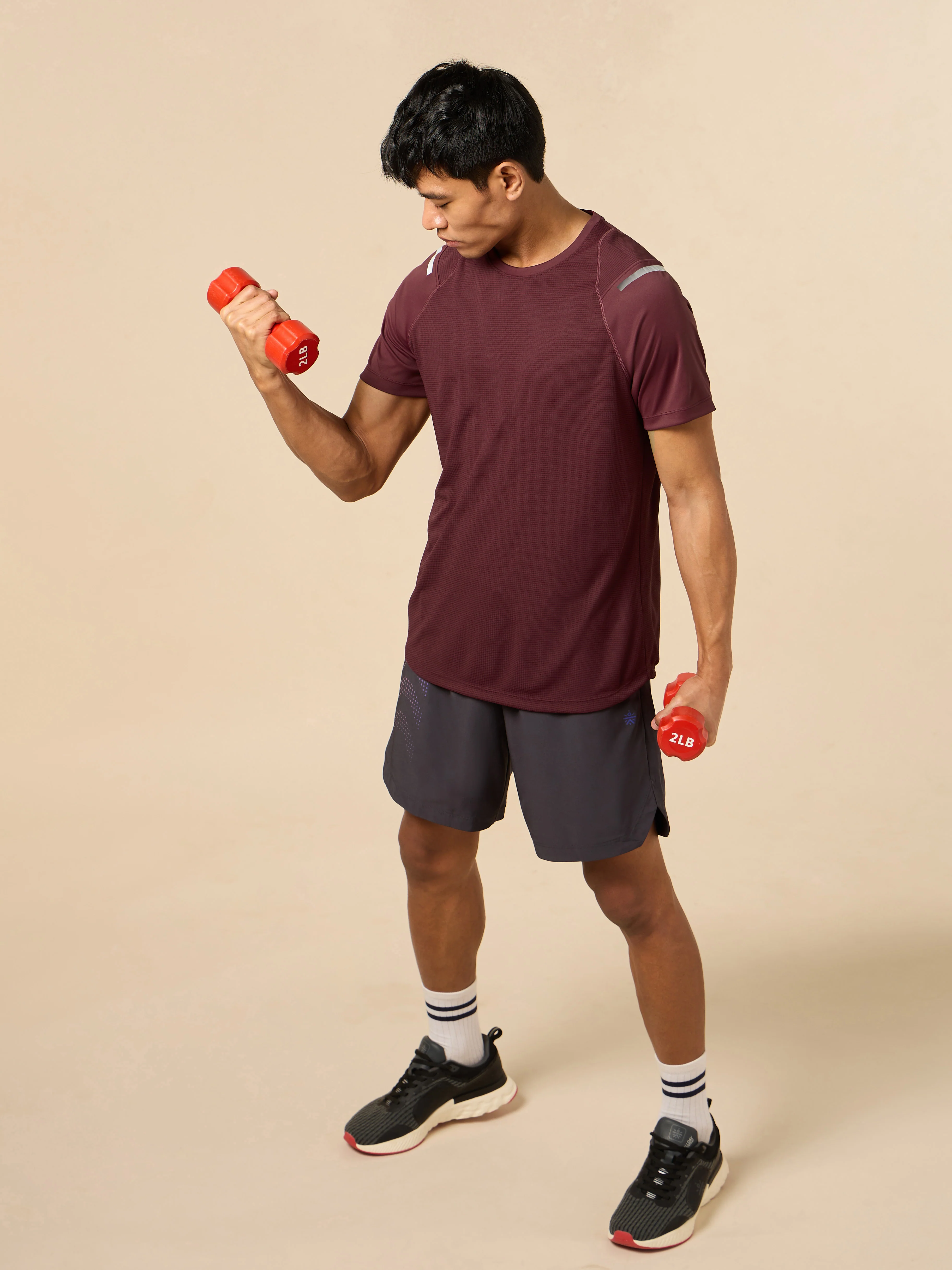 Men's Red Ergonomic Training T-shirt - Image 3