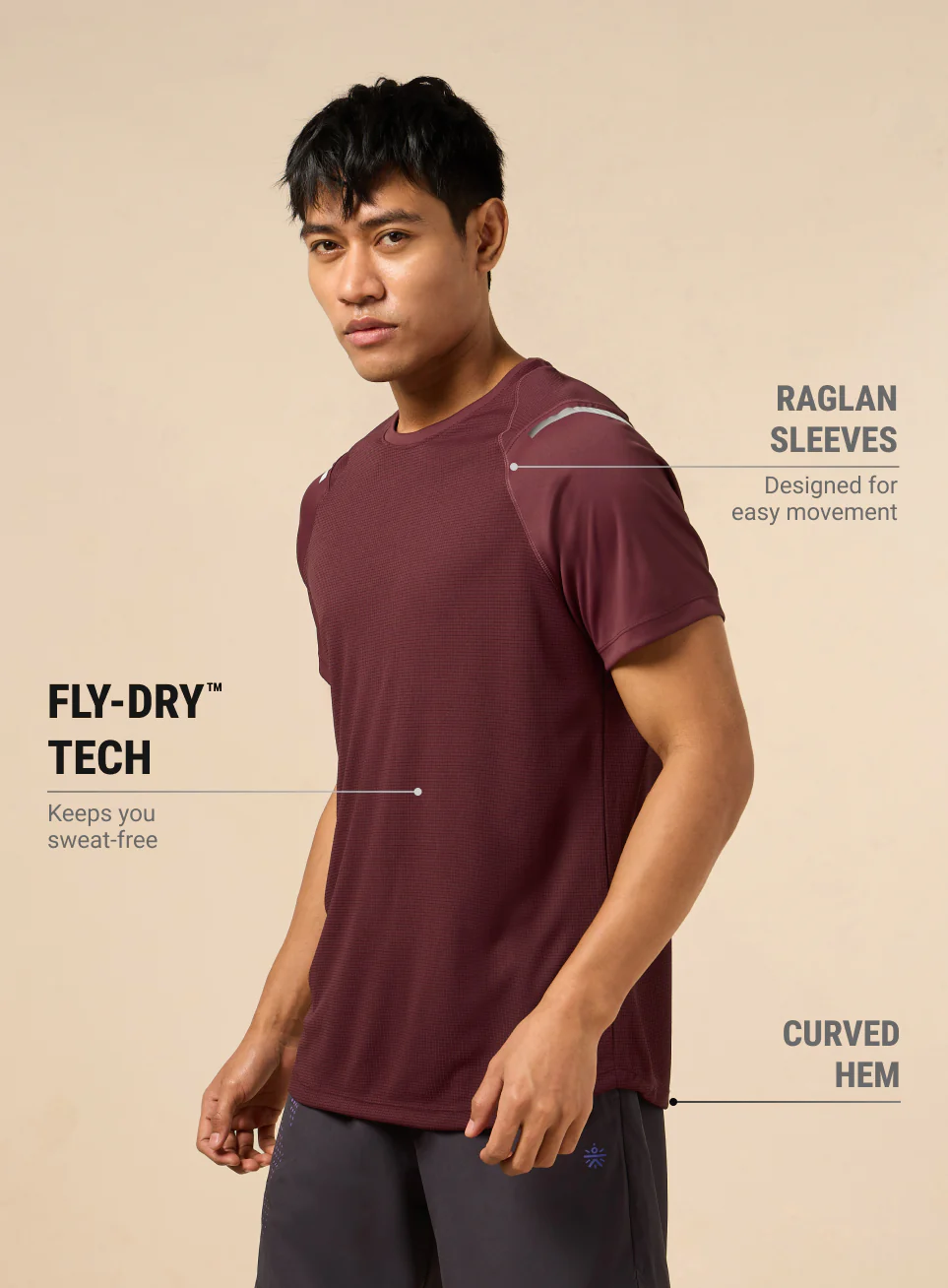 Men's Red Ergonomic Training T-shirt - Image 5