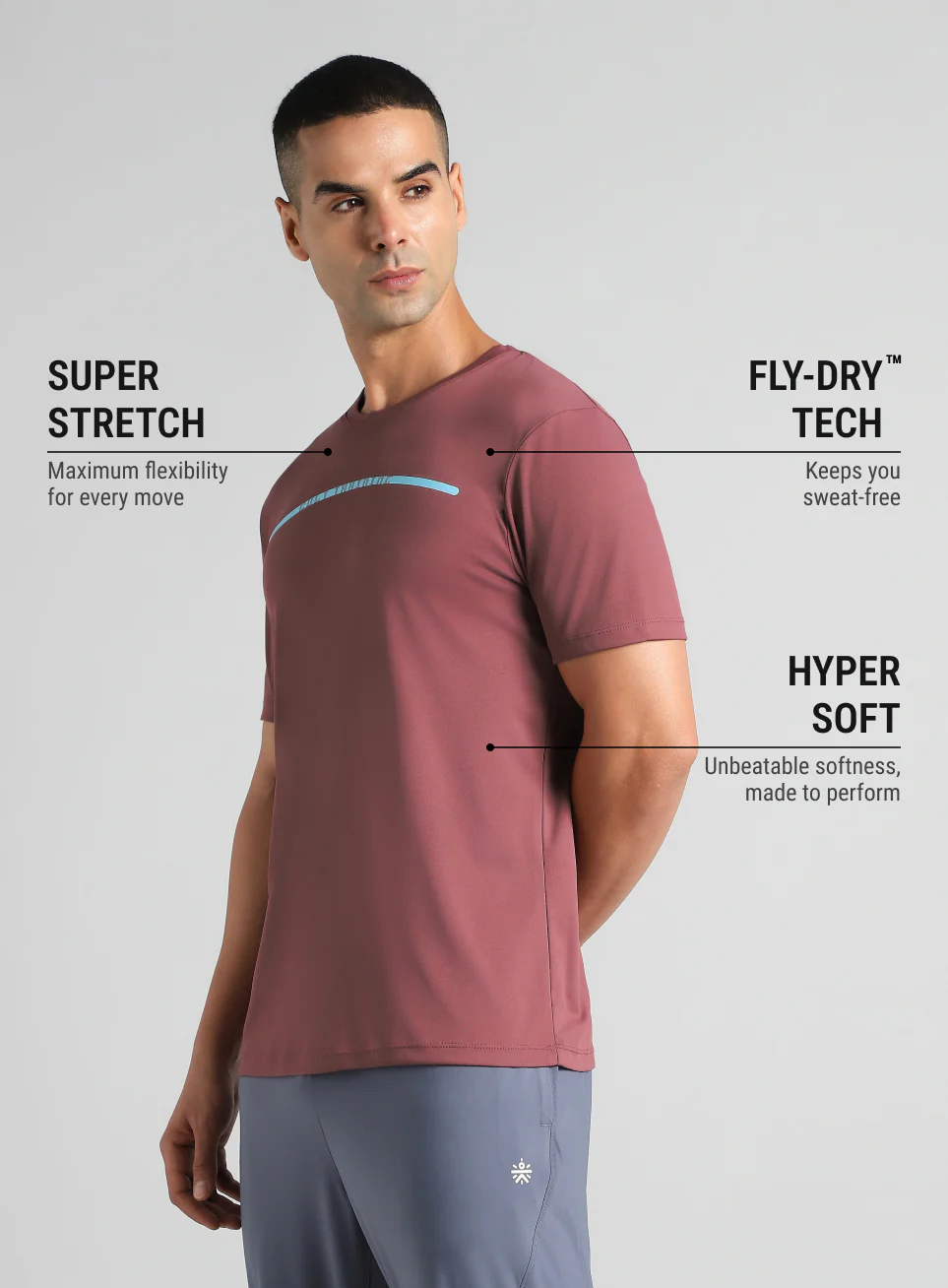 Men's Red Sculpted Print Training T-shirt - Image 5