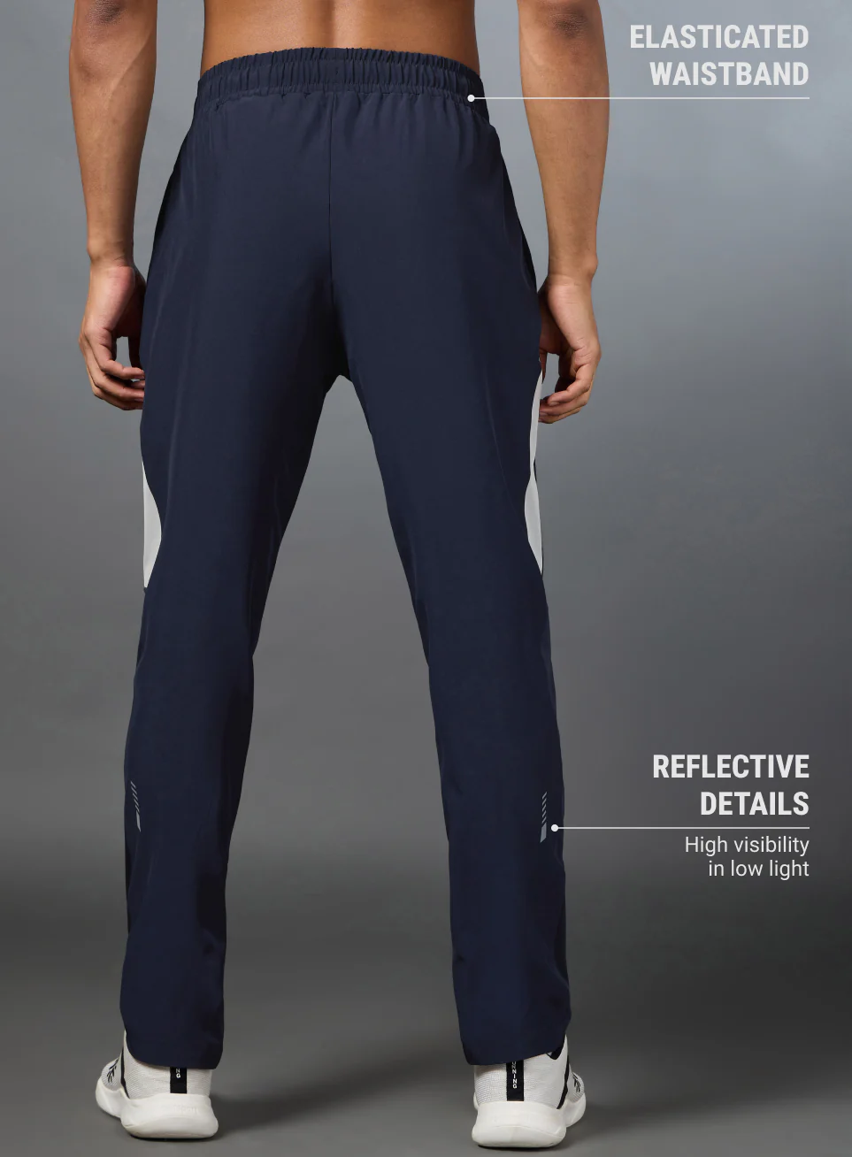 Men's Run Booster Navy Trackpants - Image 6