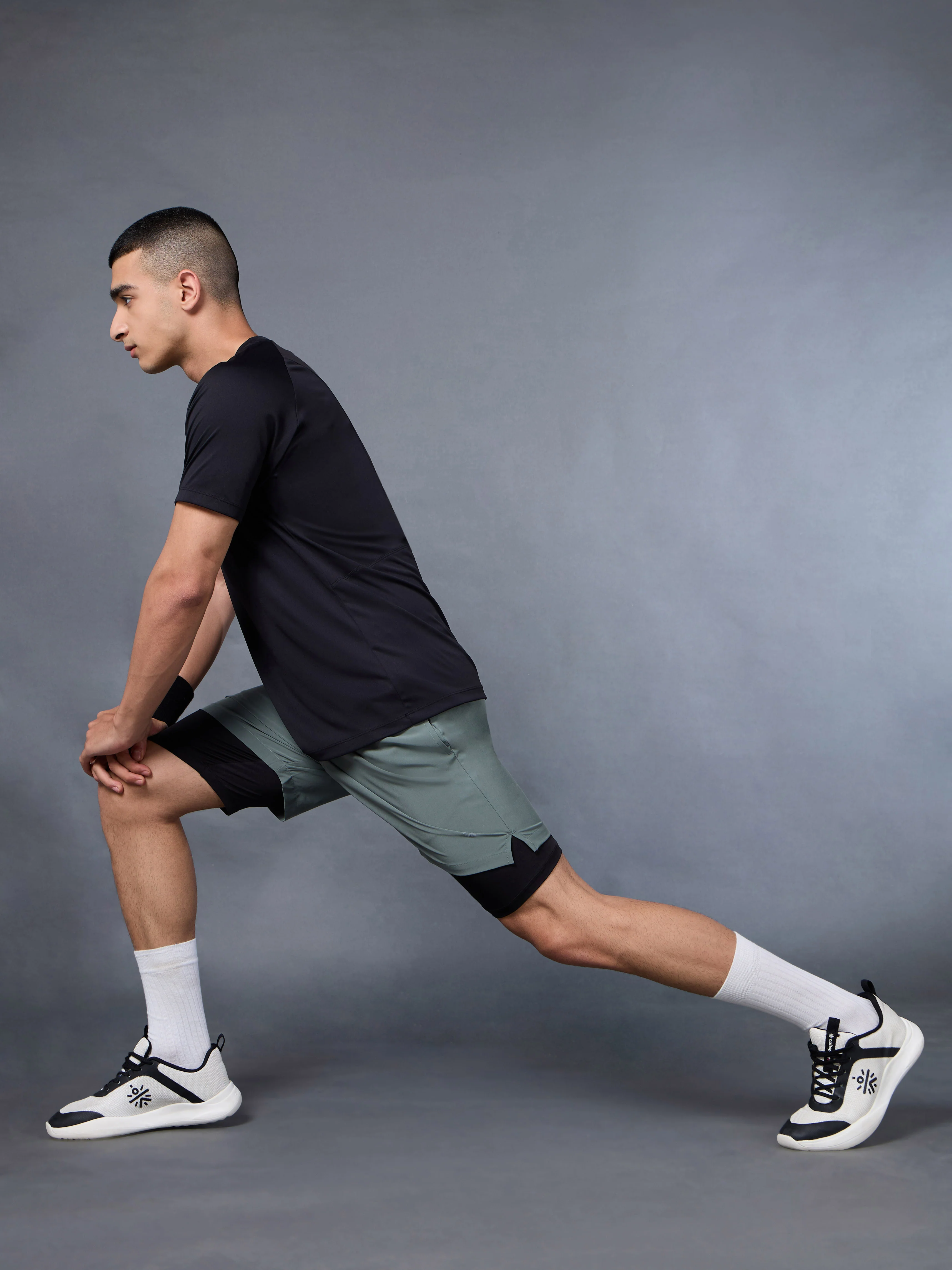 Men's Run Elevate Green Integrated Shorts - Image 3