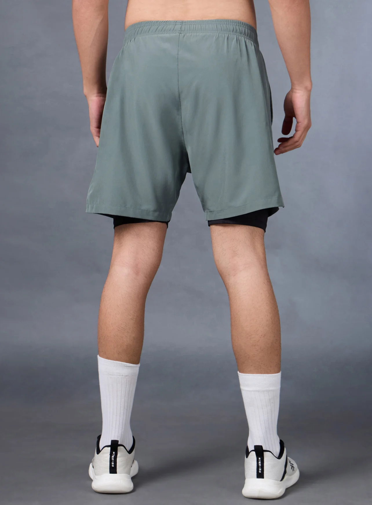Men's Run Elevate Green Integrated Shorts - Image 6
