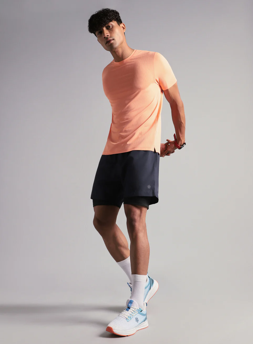 Men's Run Elevate Navy Integrated Shorts - Image 2