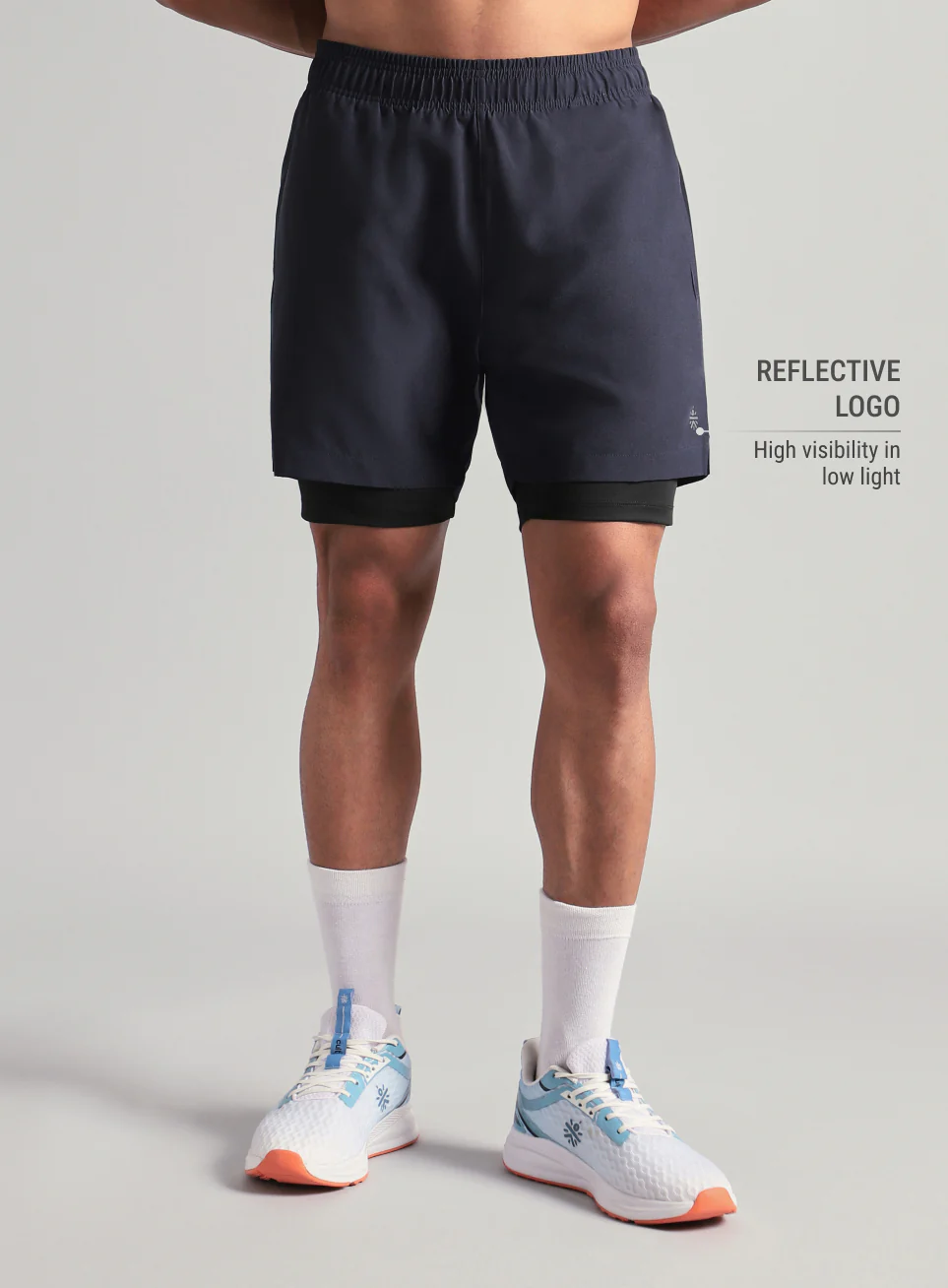 Men's Run Elevate Navy Integrated Shorts - Image 4