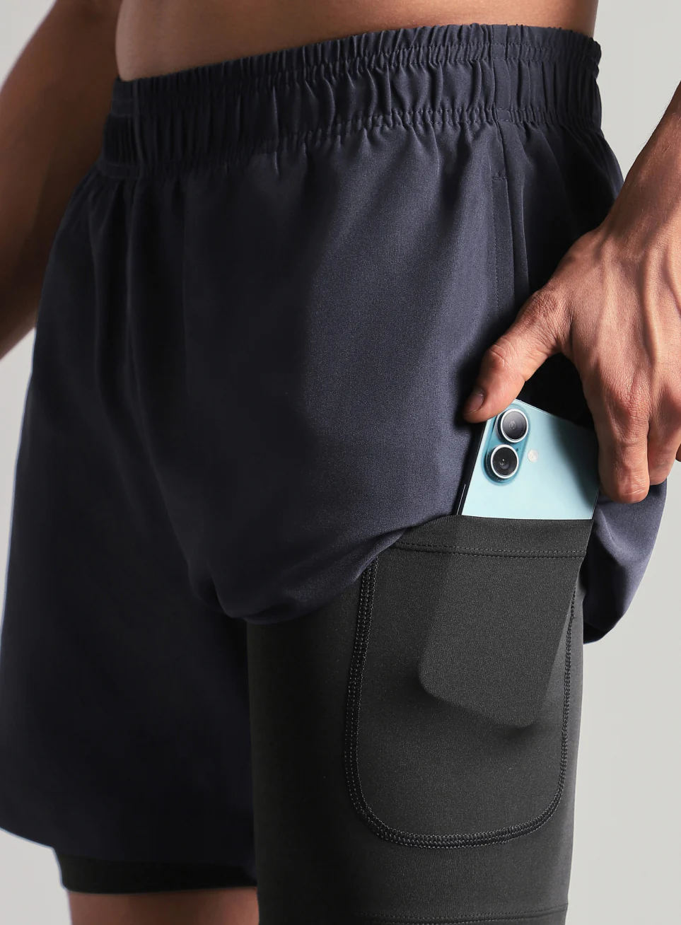 Men's Run Elevate Navy Integrated Shorts - Image 7