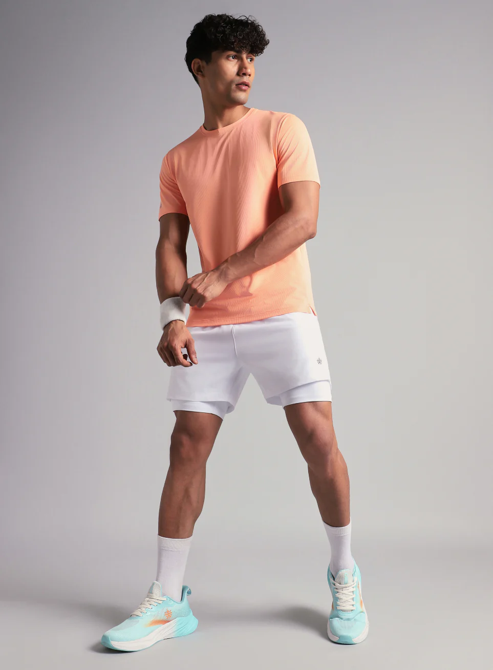 Men's Run Elevate White Integrated Shorts - Image 2