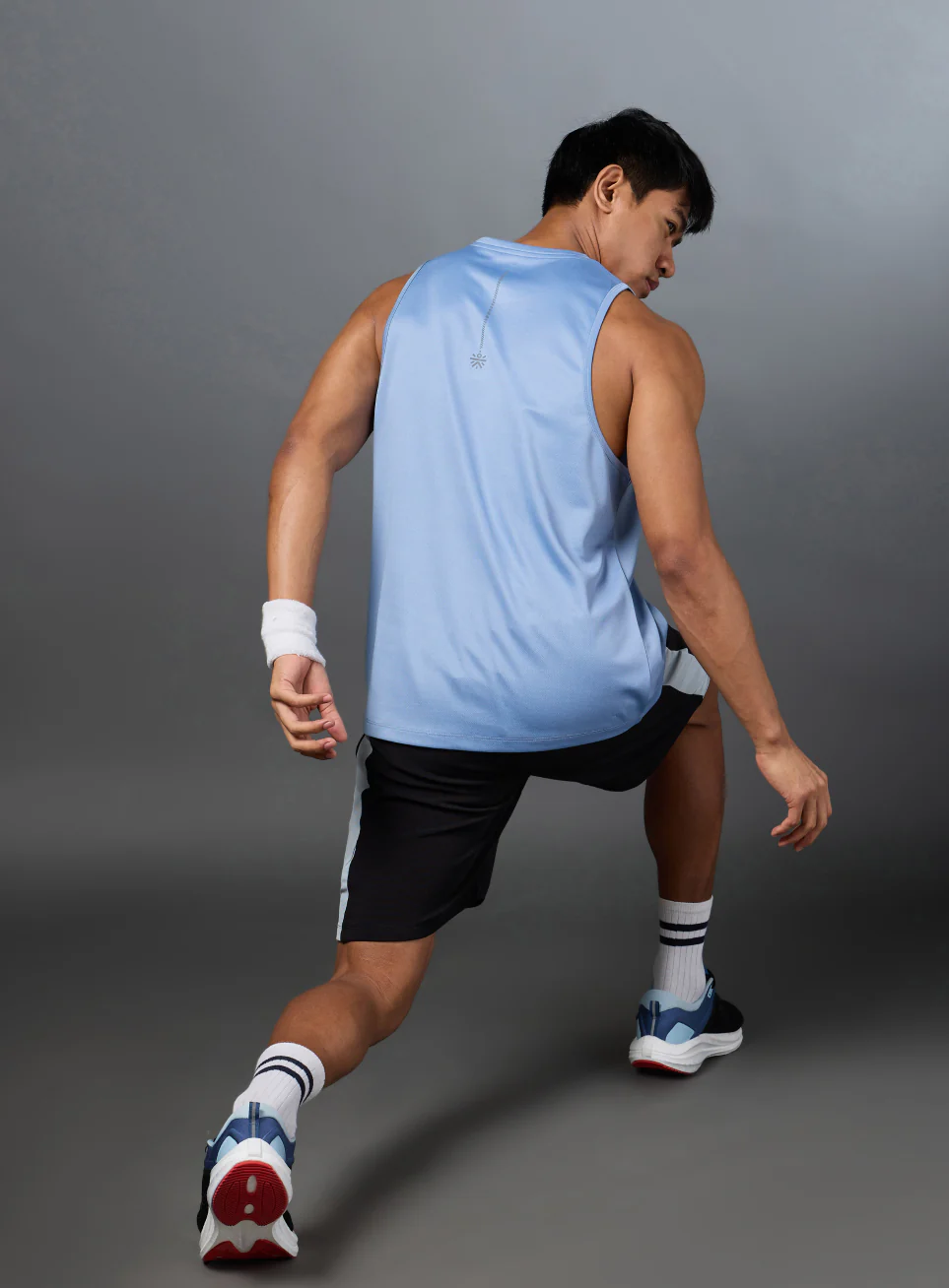 Men's Running Essential Blue Tank - Image 3