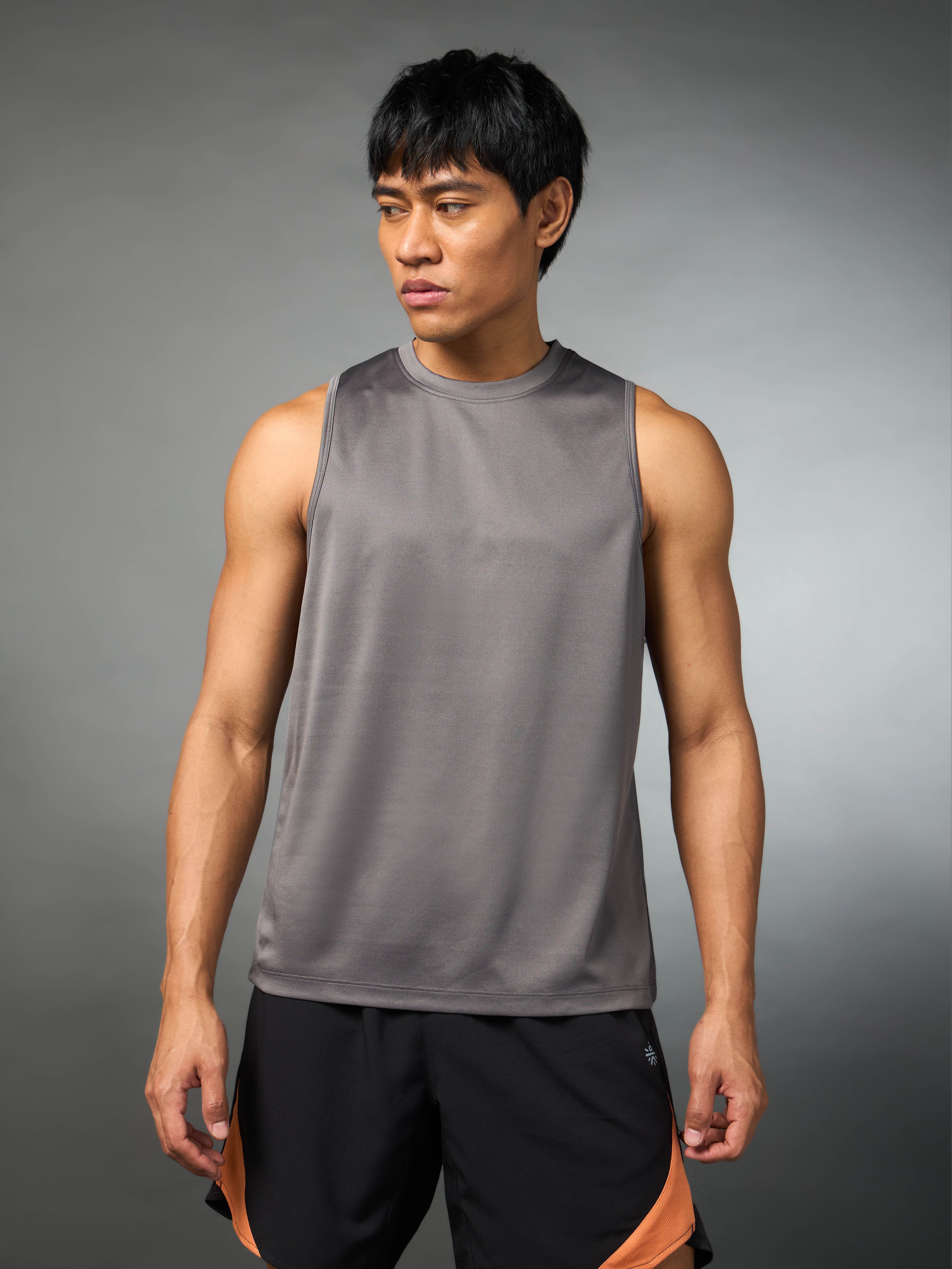Men's Running Essential Grey Tank - Image 4