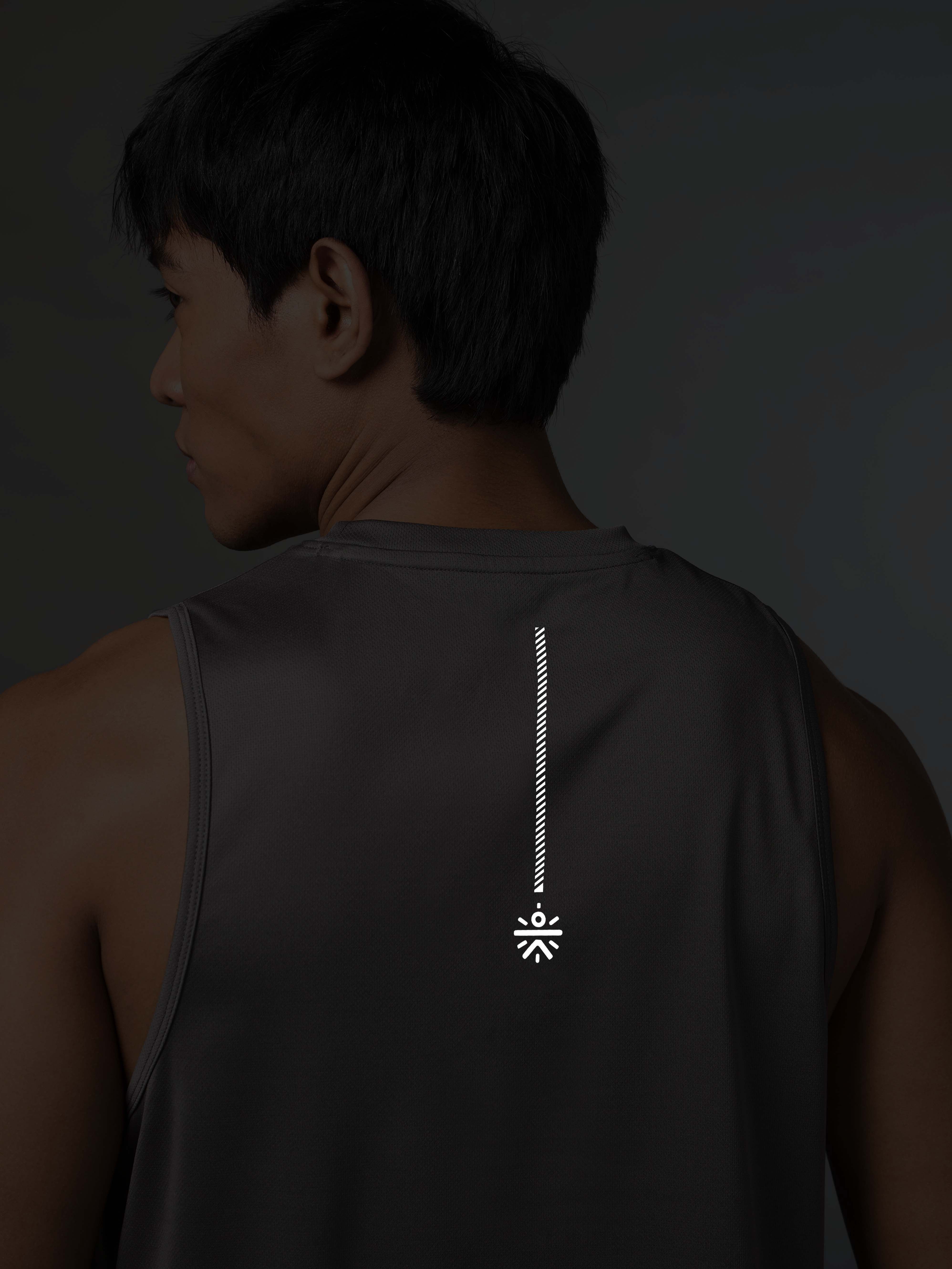 Men's Running Essential Grey Tank - Image 8