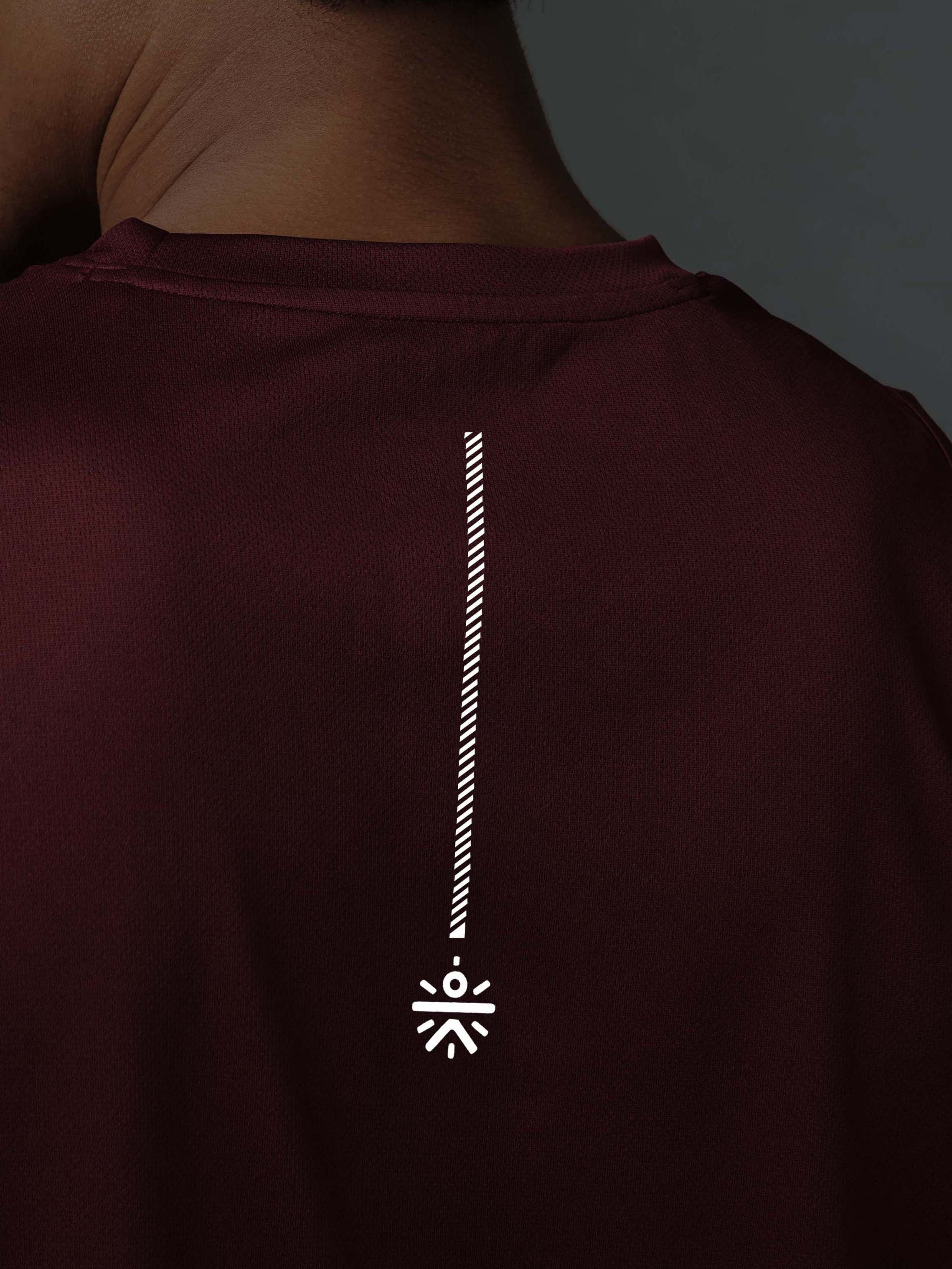 Men's Running Essential Maroon Tank - Image 8