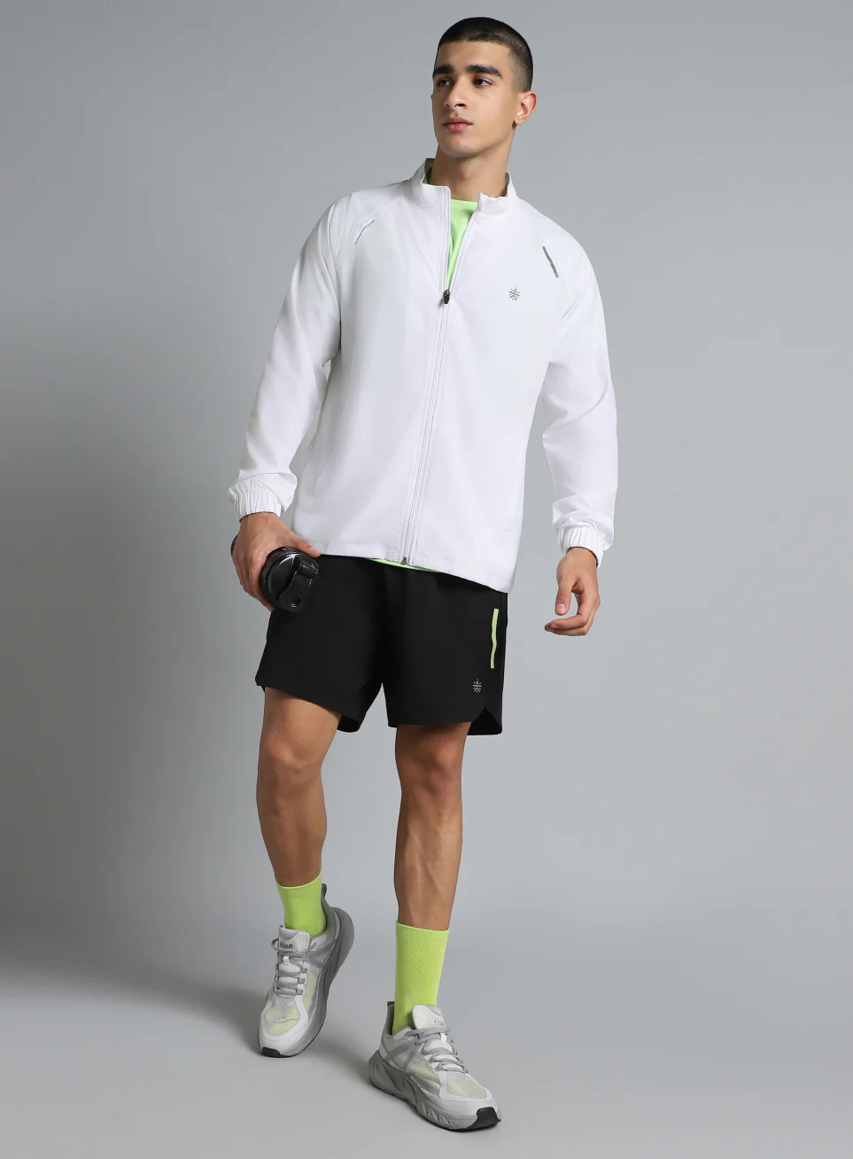 Men's Running Expert White Lightweight Jacket - Image 3