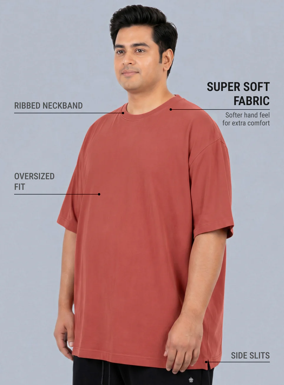 Men's Rust One More Rep Graphic Plus Size Oversized Fit T-shirt - Image 5
