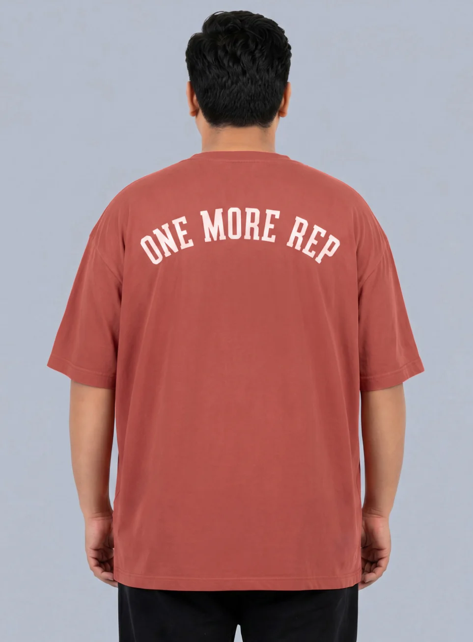 Men's Rust One More Rep Graphic Plus Size Oversized Fit T-shirt - Image 6