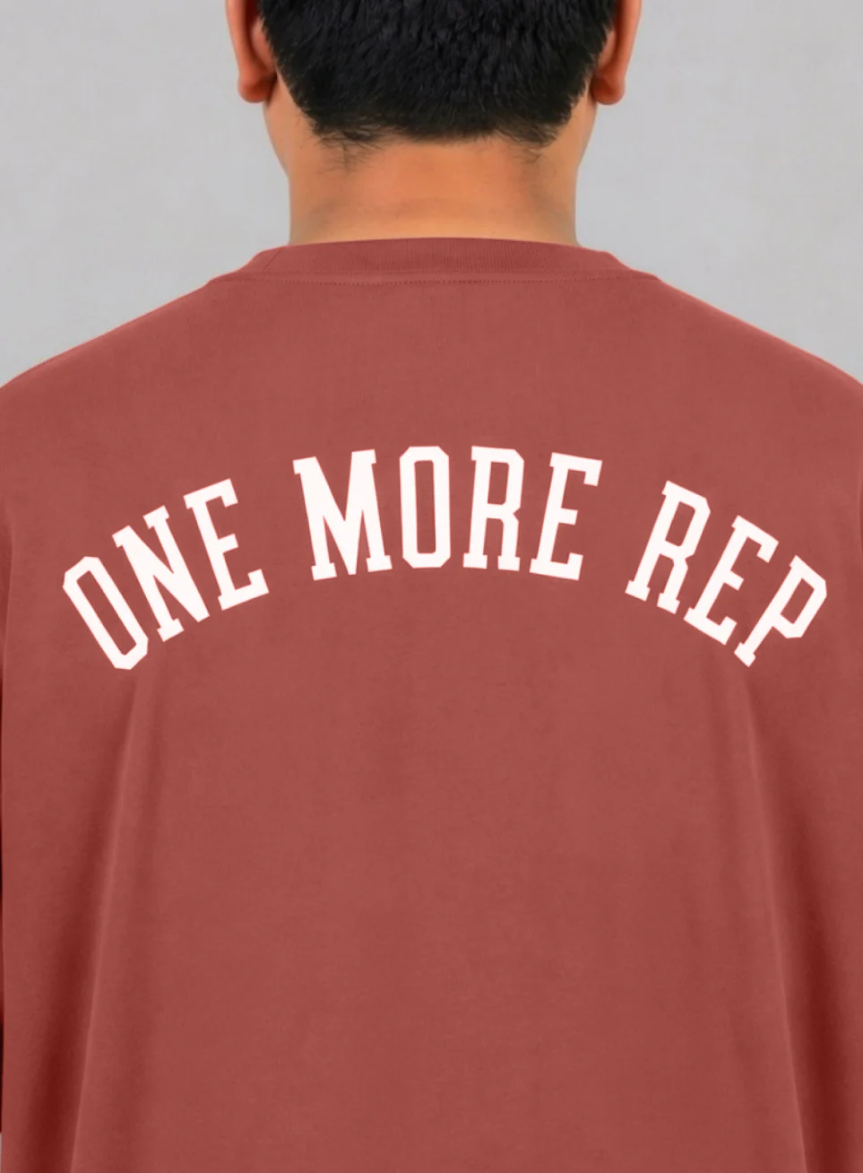 Men's Rust One More Rep Graphic Plus Size Oversized Fit T-shirt - Image 9