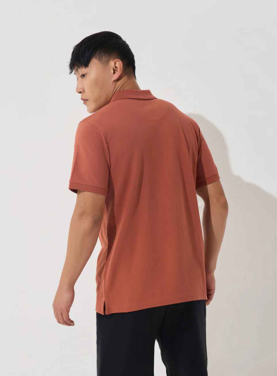 Men's Rust Soft Form Classic Polo T-shirt - Image 6