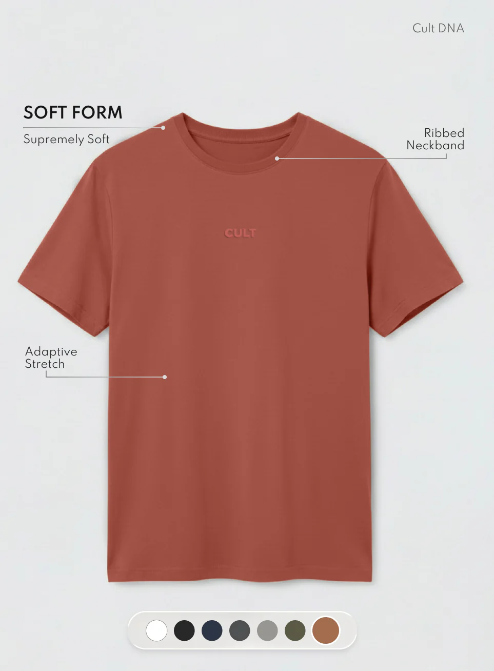 Men's Rust Soft Form Classic T-shirt - Image 4