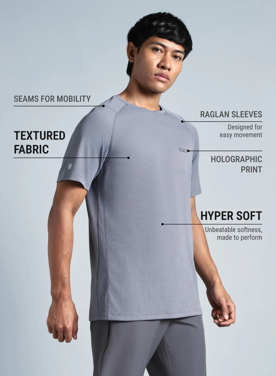 Men's Sky Blue All Format Training T-shirt - Image 5