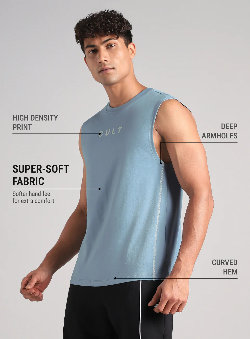 Men's Sky Blue Chill Day Tank - Image 5