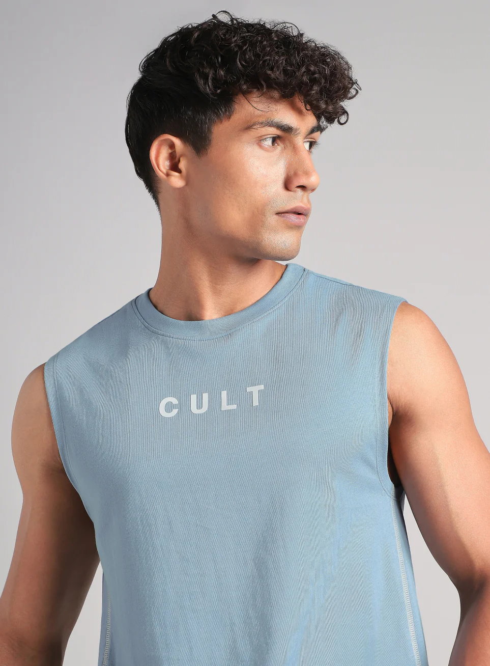 Men's Sky Blue Chill Day Tank - Image 7